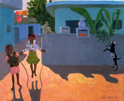 Girl Skipping, India by Andrew Macara